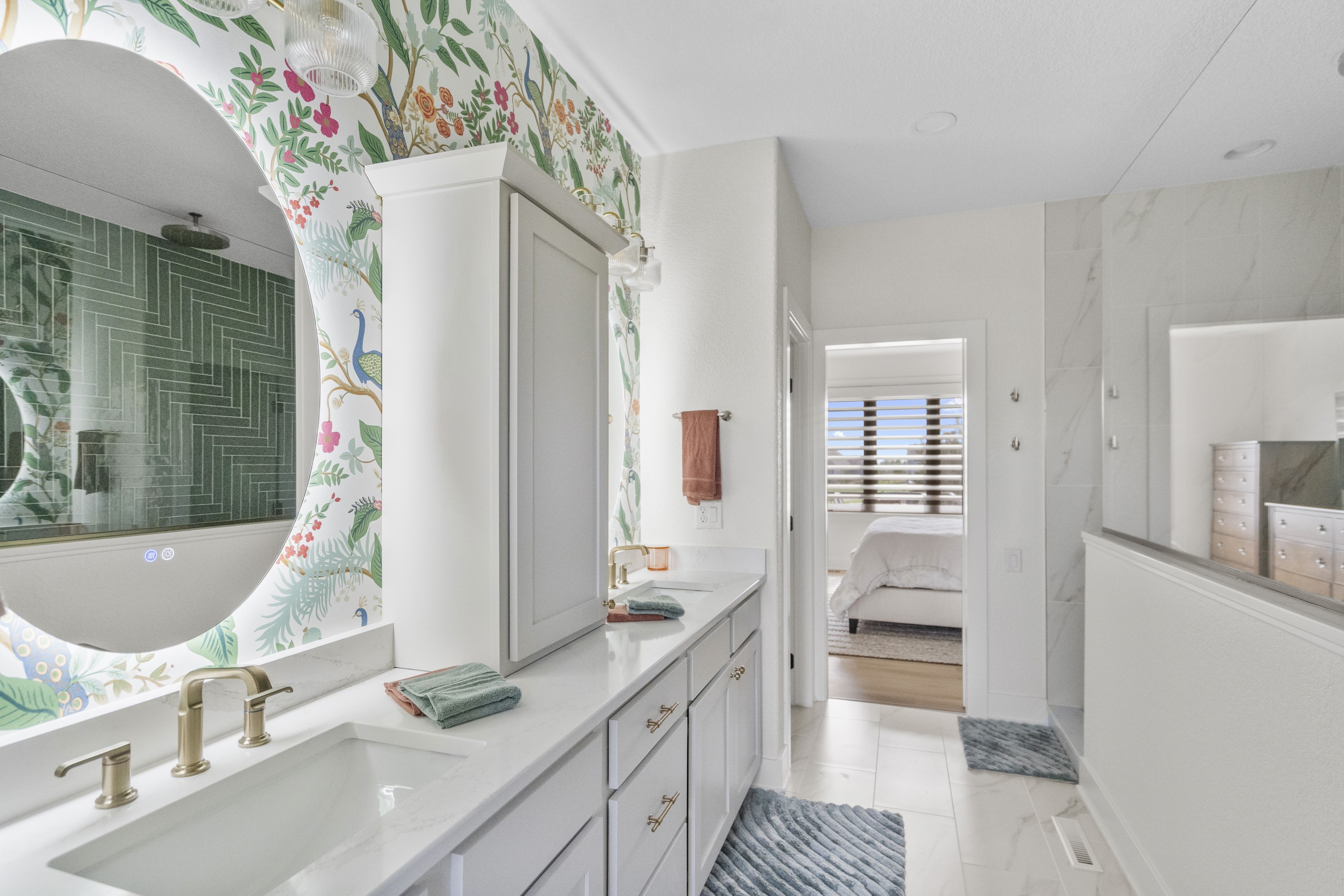 Guest bedroom with natural light